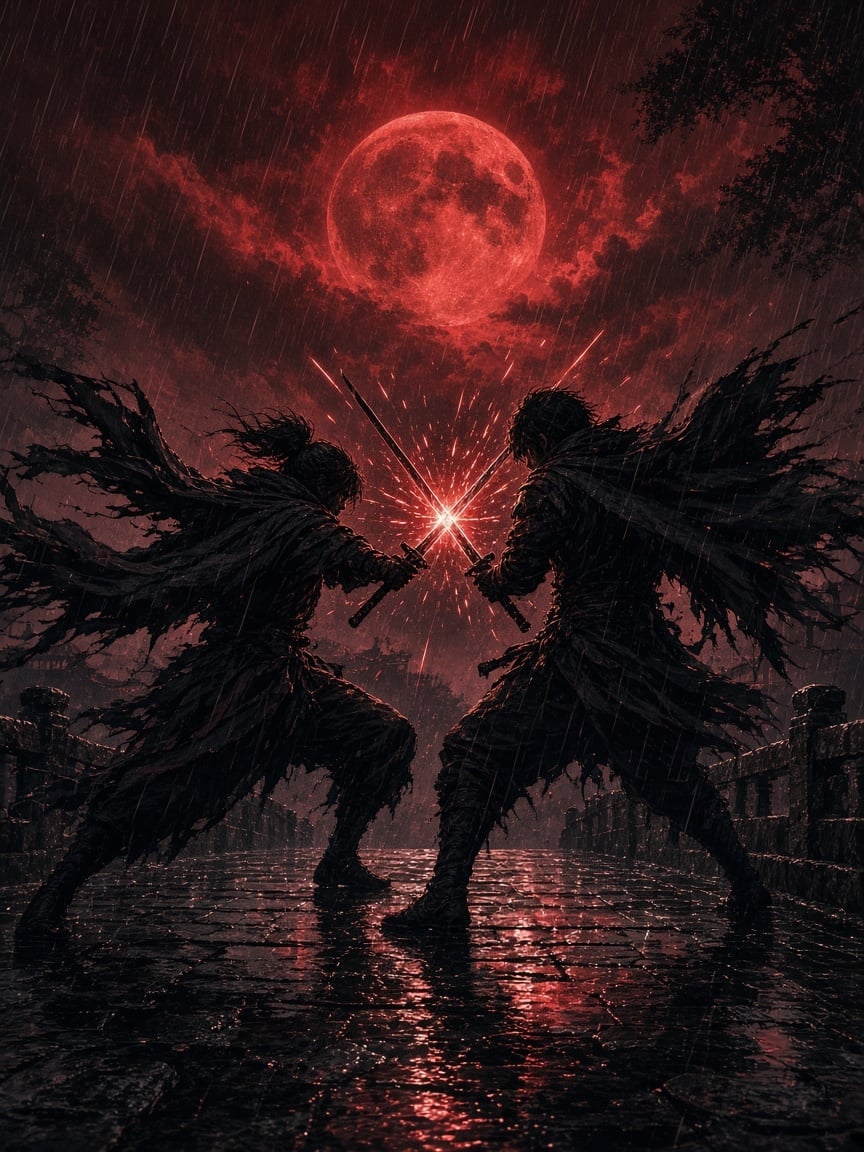 Crimson Rain Duel Frame artwork