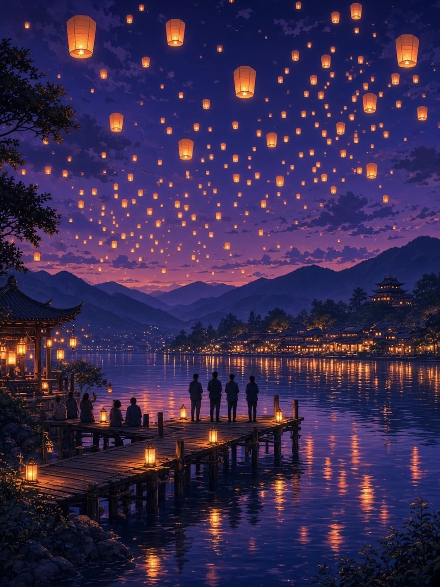 Lantern Festival Art Print artwork
