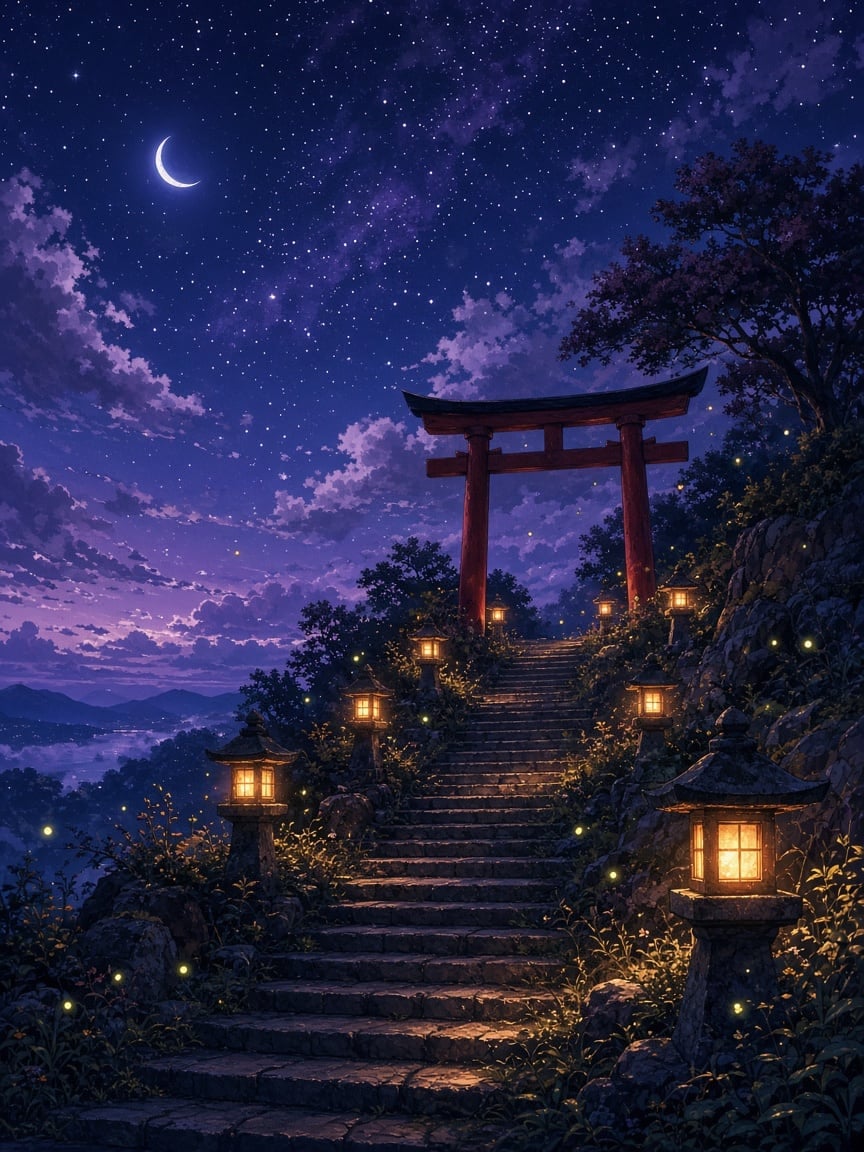 Moonlit Shrine Anime Frame artwork