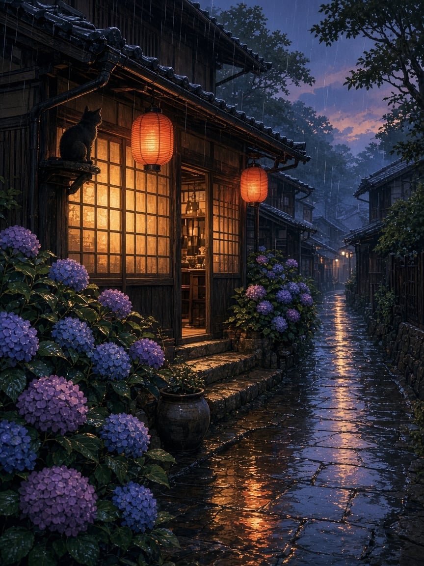 Rainy Tea House Anime Frame artwork