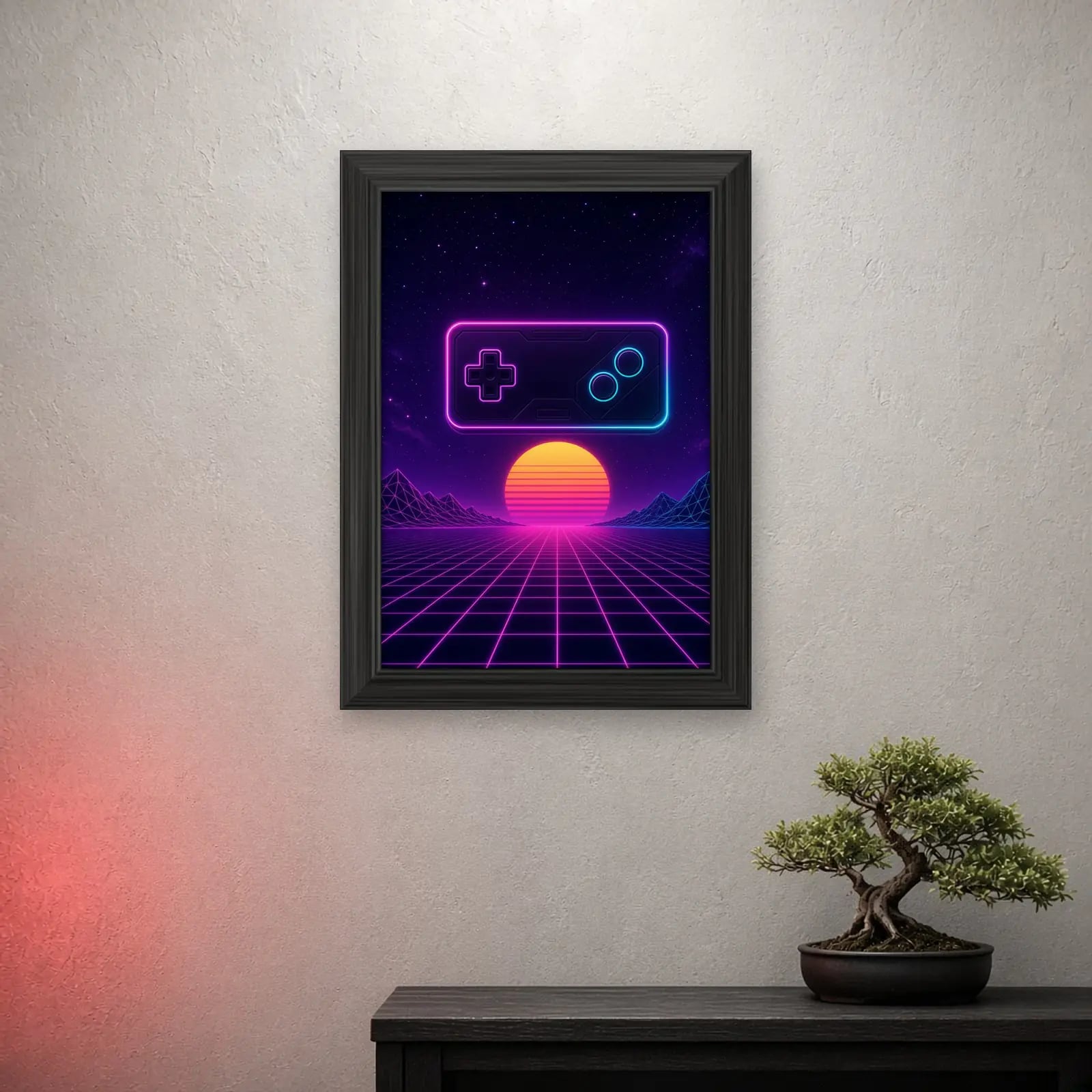 Controller Glow Gaming Frame, part of the Neon Arcade Set of 2