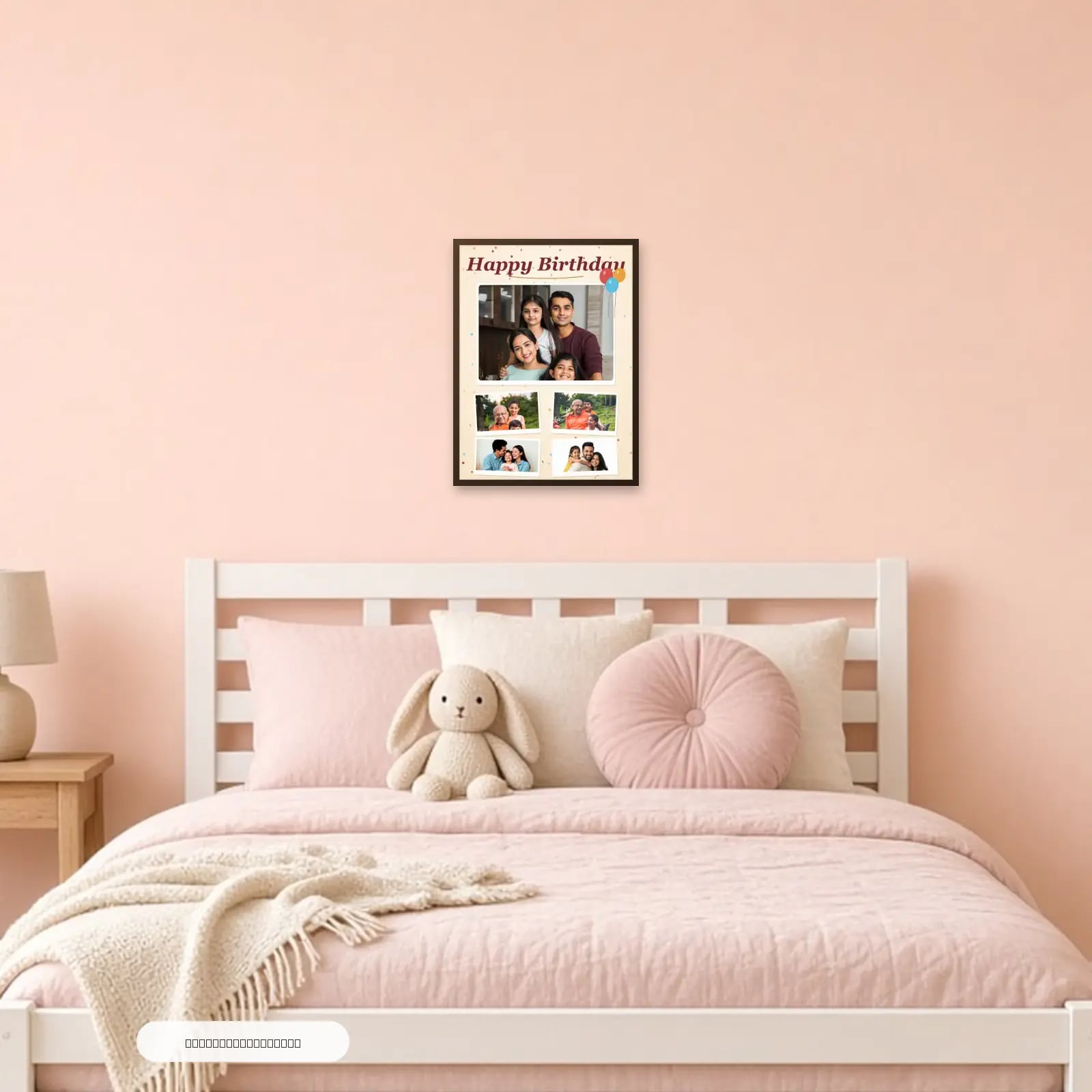 Personalised Birthday Collage Frame in a kids room