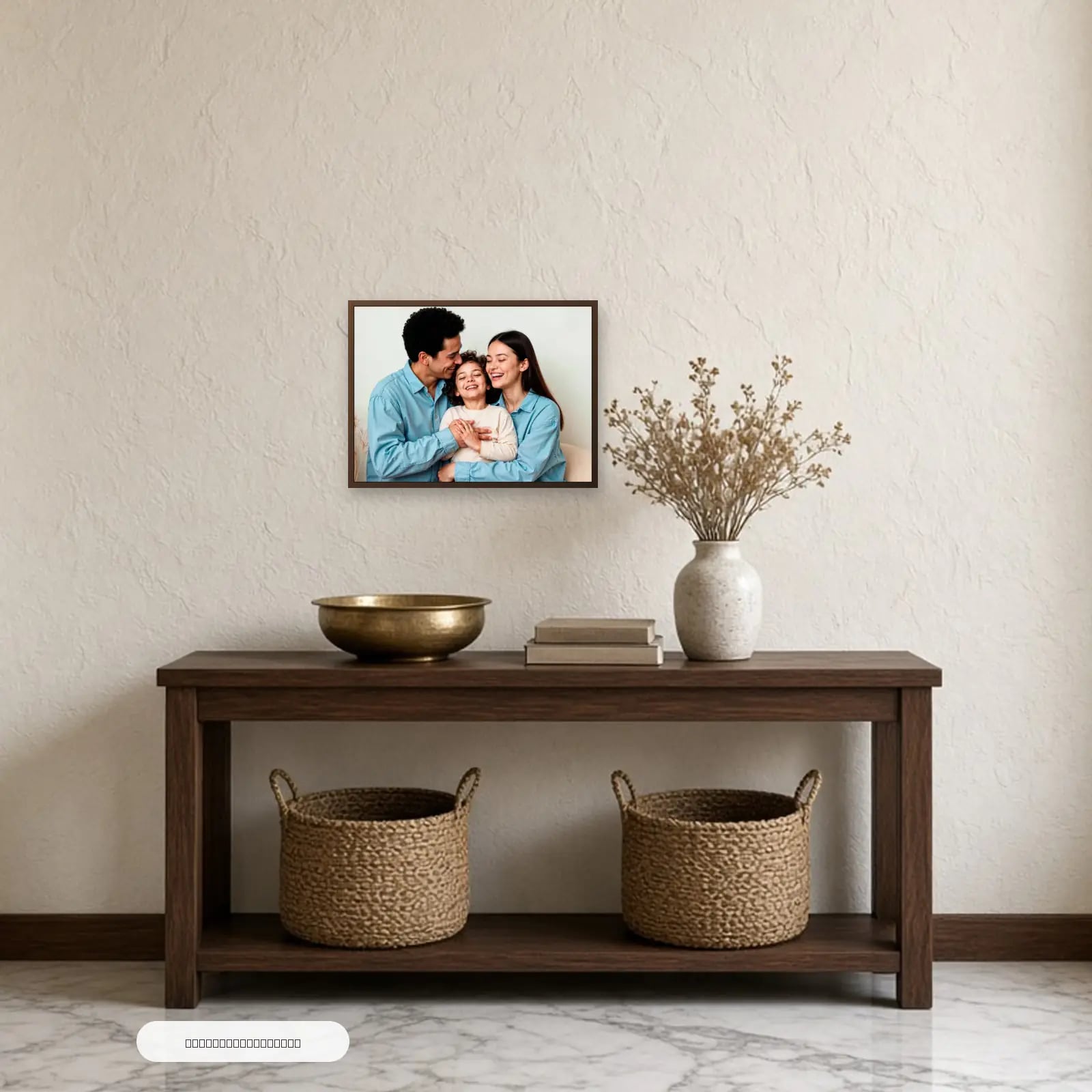 Full Photo Frame — Landscape above a console table