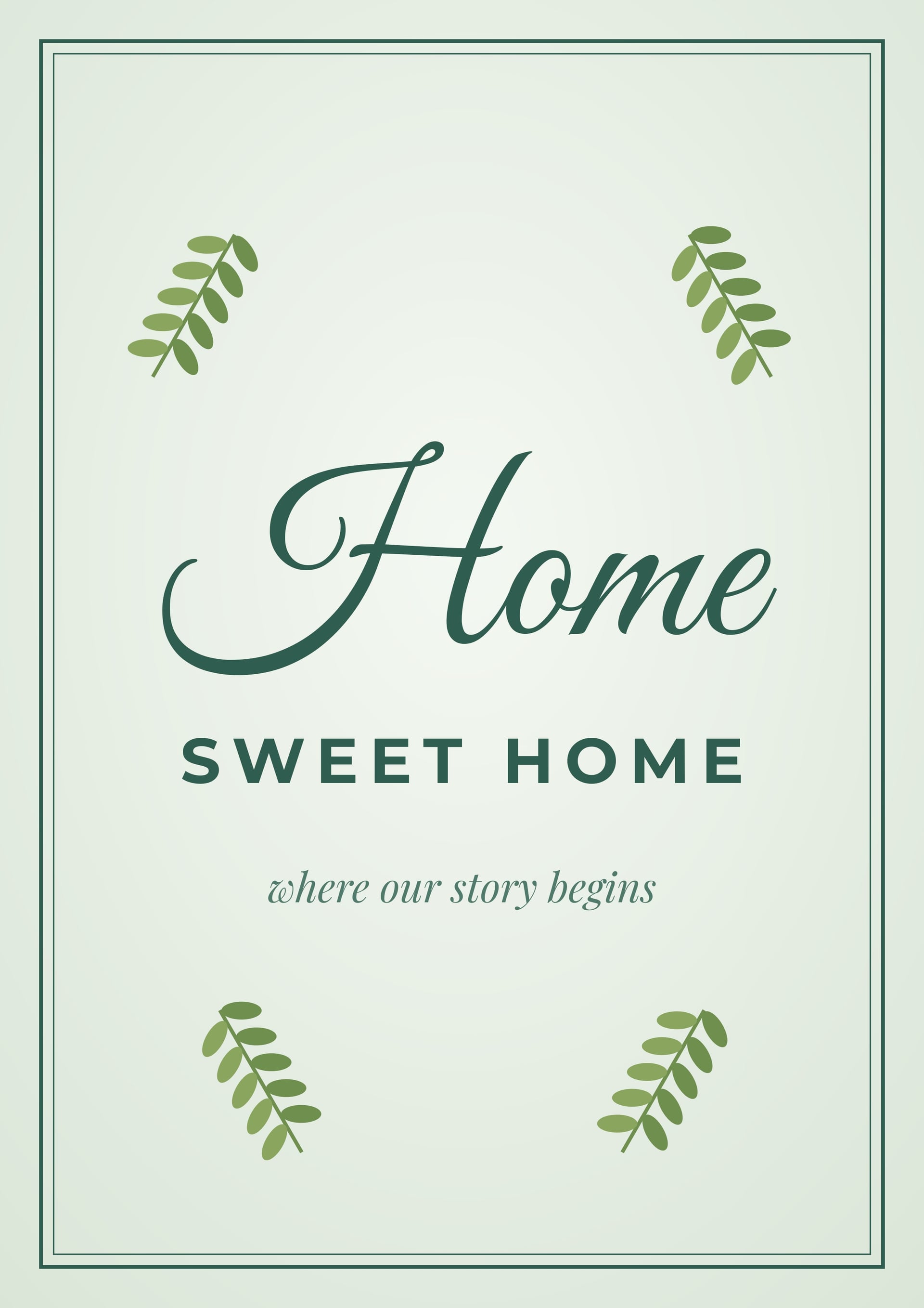Home Sweet Home Quote Frame artwork