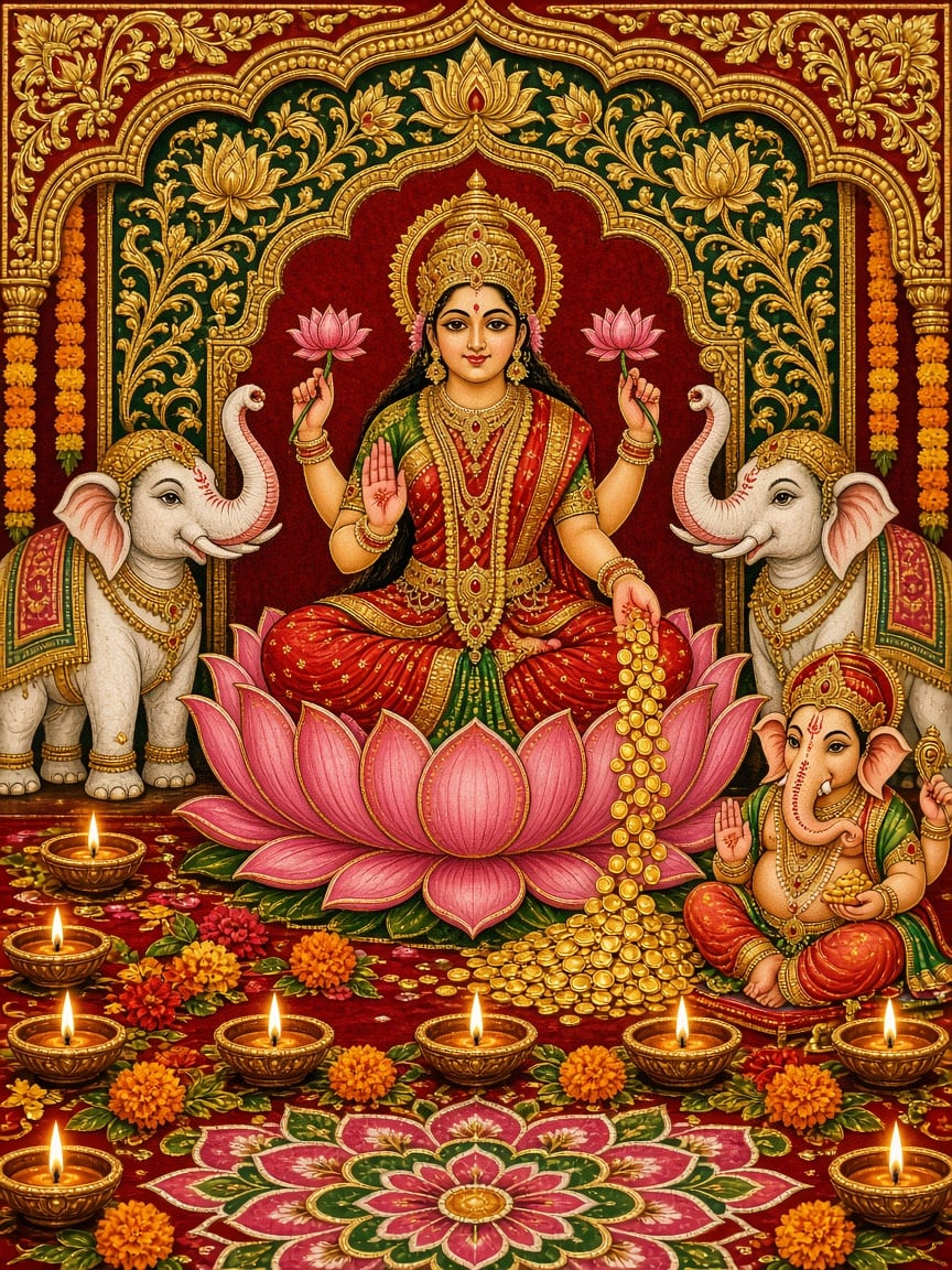 Lakshmi Ganesh Diwali Frame artwork