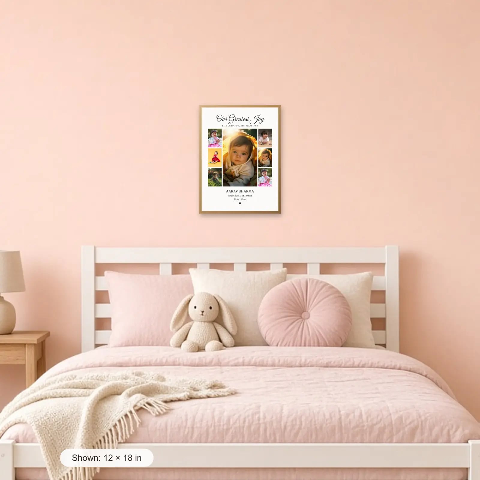 Our Greatest Joy Baby Frame — 7 Photos in a kids room